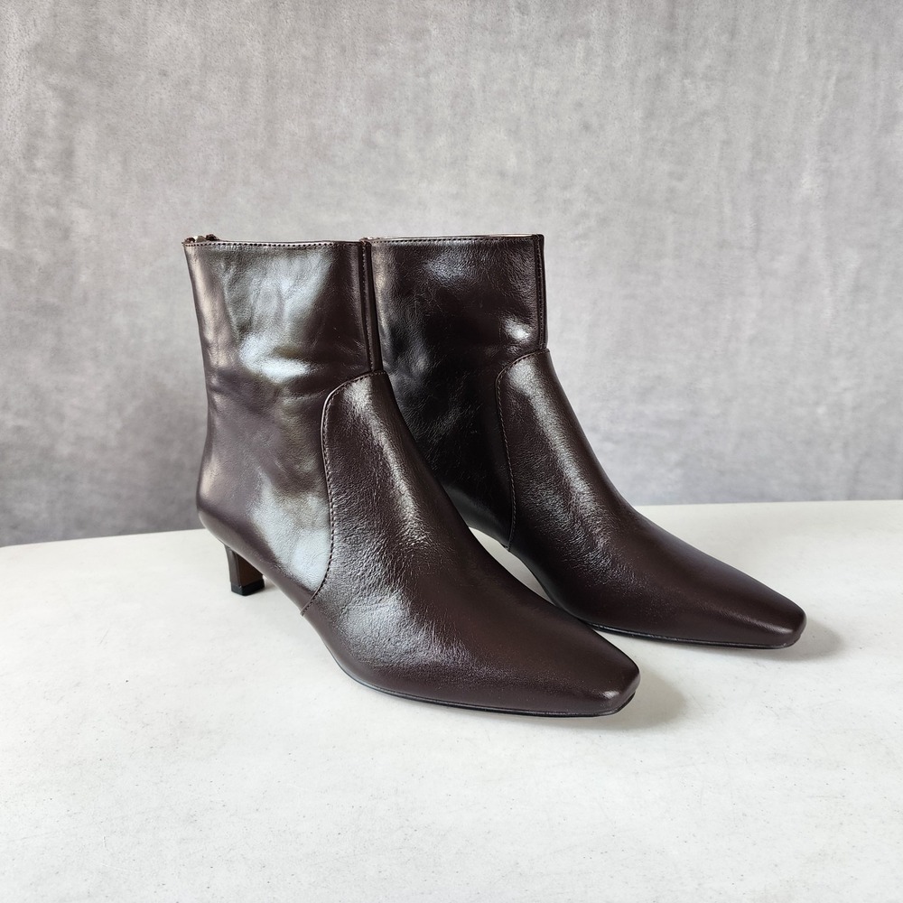 Madewell Dark Brown Leather Ankle Boots - Picture 5 of 13